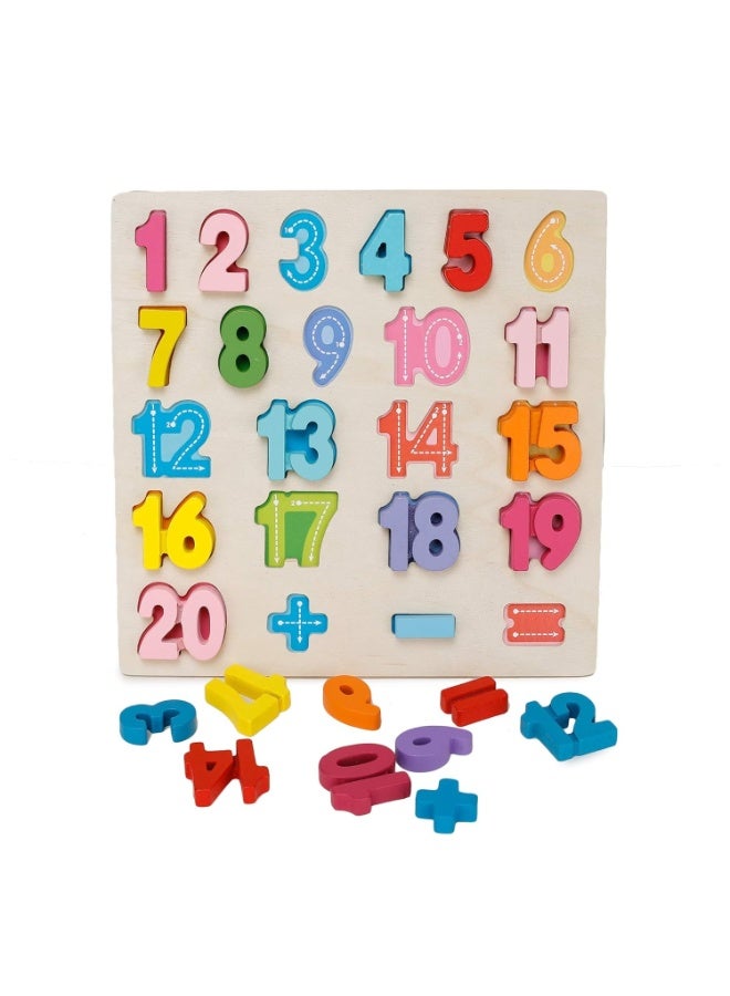 ترينزو لوحة أحجية خشبية للأرقام – لعبة تعليمية للعد من 0 إلى 20 - Image 4