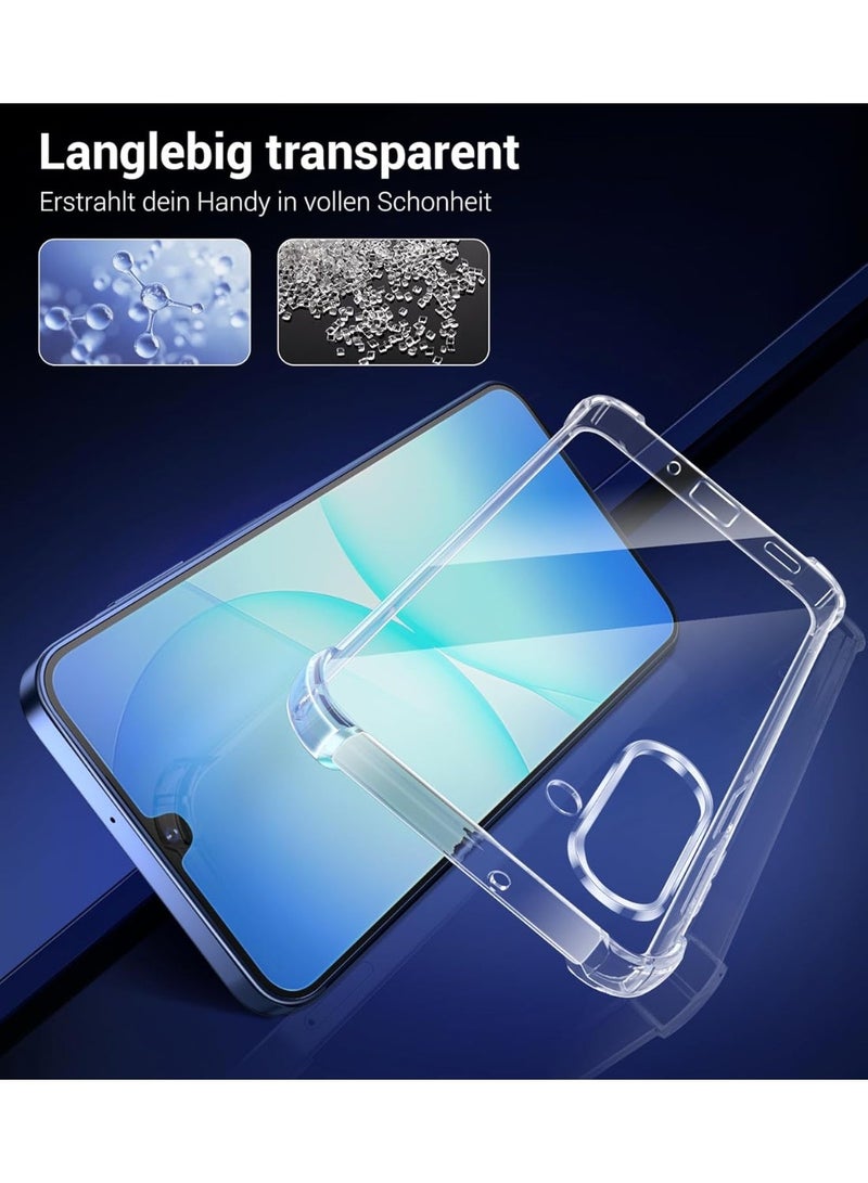 Raxoom 5-in-1 Clear Phone Case for Samsung Galaxy A17 5G | Shockproof Slim TPU Case with 2 Screen Protectors & 1 Camera Lens Protector | Anti-Scratch, Soft Silicone Transparent Cover - Image 4