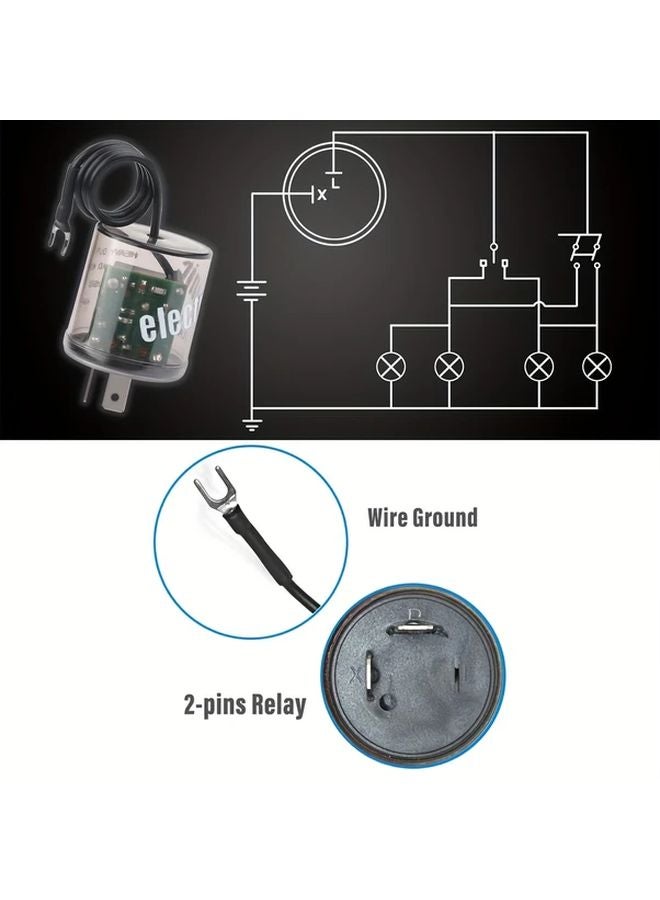 1 قطعة 2 دبوس فلاشر LED مع سلك التأريض للسيارات SUV الشاحنات - Image 4