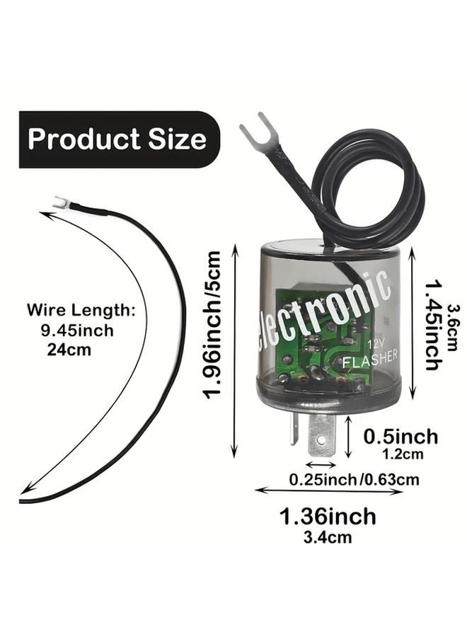 1 قطعة 2 دبوس فلاشر LED مع سلك التأريض للسيارات SUV الشاحنات - Image 3