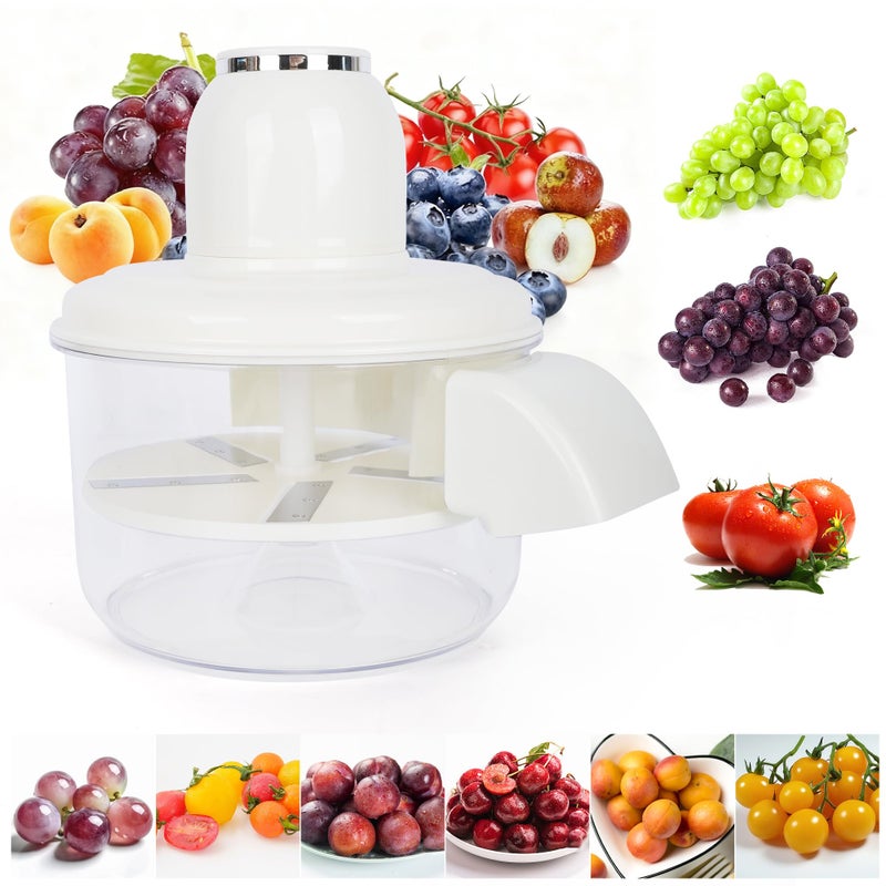 NKDFRI Automatic Grape Peeler Machine Electric Garlic Cherry Tomato Peeler Skin Remover Tool for Small Fruits Effortless Peeling for Home Kitchen White1PC - Image 2