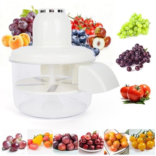 NKDFRI Automatic Grape Peeler Machine Electric Garlic Cherry Tomato Peeler Skin Remover Tool for Small Fruits Effortless Peeling for Home Kitchen White1PC - Image 1