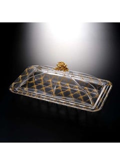 Acrylic Rectangular Serving Set 54 cm Golden Design