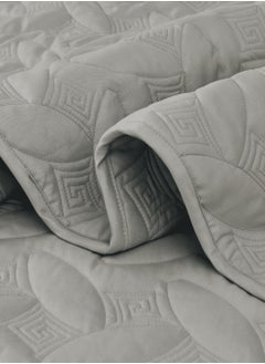 Master Home Textile طقم مفرش سرير من الألياف الدقيقة مكون من 3 قطع يناسب سرير مقاس كوين مقاس 160 × 200 سم طقم لحاف مضغوط مقاس كوين سلسلة إلميرا  - Image 3