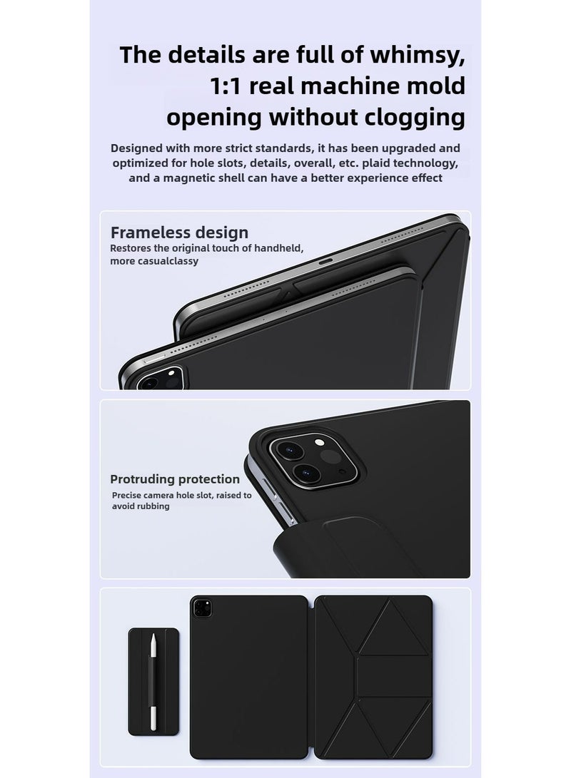 iPad Magnetic protective case for iPad 10 (10.9")/iPad 11 (A16) [2025], Multi-Angle Stand, Unobstructed super strong magnetic tablet protective case. Ultra-thin case with built-in detachable buckle New upgraded detachable pen holder - Image 2