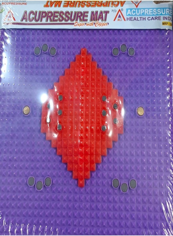 ACI Acupressure India ACi Acupressure Mat Reflexology Magnetic Pyramidal Therapy Energy for Pain Relief - Image 1