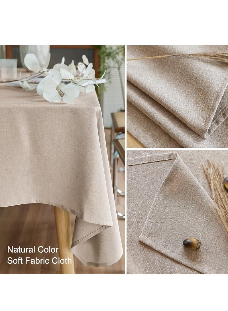 GUDOO مفرش طاولة من الكتان المَجْهَر للطاولة المستطيلة - بمقاس 52×70 إنش، مفرش طاولة مستطيل مقاوم للماء، قابل للغسل، مصنوع من قماش، لتغطية طاولة الطعام، مثالي لحفلات الزفاف الربيعية وزينة المطبخ. - Image 5