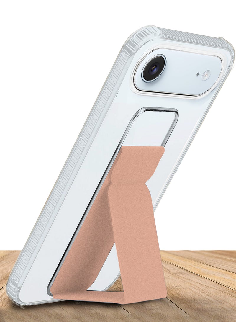 CATANES 2 Packs Finger Grip Clear Case Cover for iPhone 17 Air- Kickstand Car Magnetic Holder Multi-function Protective Two-in-one Case with Privacy Screen Protector - Pink - Image 4