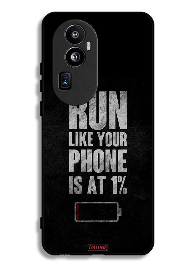 Tolwak Oppo Reno10 Pro Plus Protective Case Cover Run Like Your Phone Is At 1 Percent - Image 1