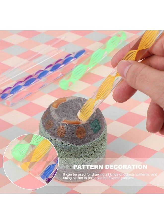 SUPVOX 8Pcs Dotting Rods Acrylic Twist Sticks Wax Pencil Manicure Nail Art Tool  - Image 5