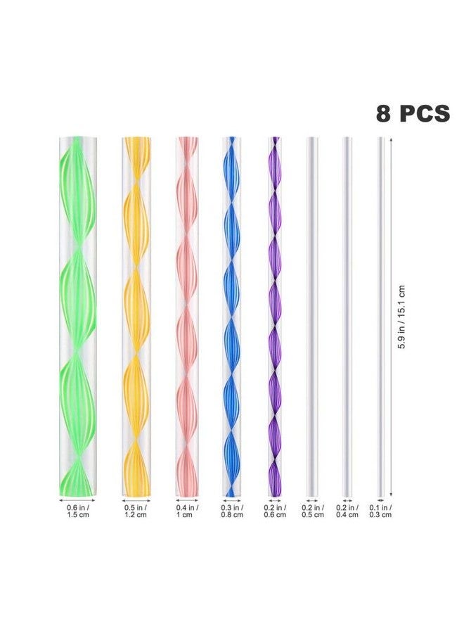 SUPVOX 8Pcs Dotting Rods Acrylic Twist Sticks Wax Pencil Manicure Nail Art Tool  - Image 3