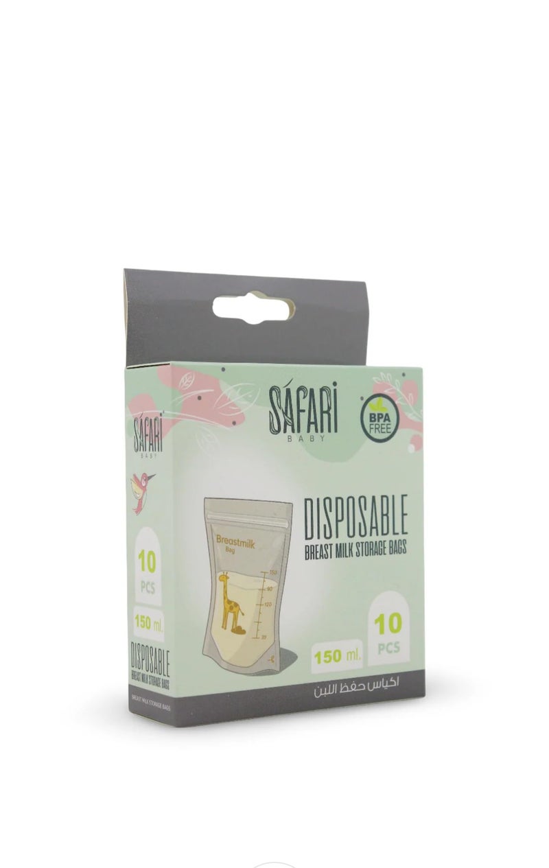 Safari Milk Storage Bags 150ml 10 Pieces