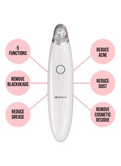 Havells Sc5060 Pore Cleanser Blackhead/Whitehead Remover 3 Suction Modes Low/Medium/High Fast Charge (White)  - Image 5