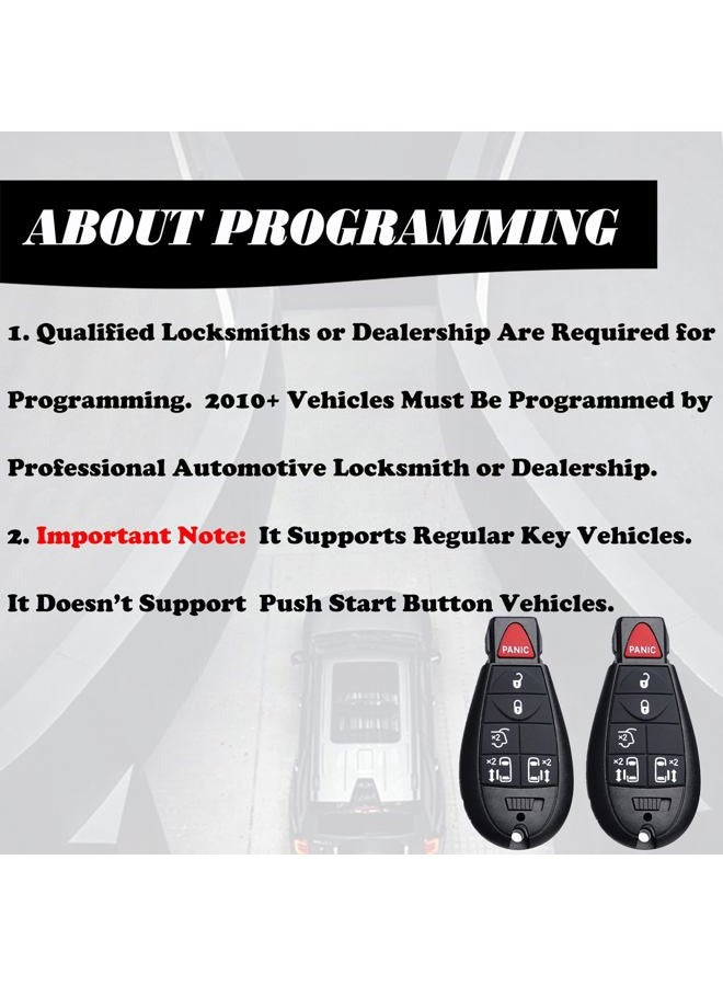 MechanMagic Key Fob Replacement Keyless Entry Remote Control Fits for Dodge Grand Caravan Chrysler Town and Country 2008-2020 M3N5WY783X IYZ-C01C Set of 2 - Image 5