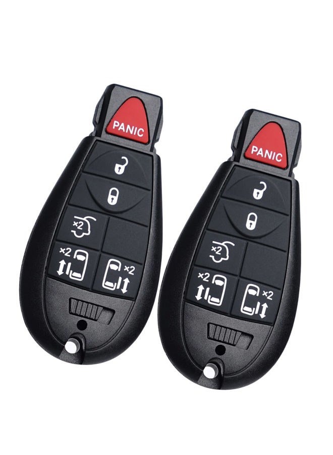 MechanMagic Key Fob Replacement Keyless Entry Remote Control Fits for Dodge Grand Caravan Chrysler Town and Country 2008-2020 M3N5WY783X IYZ-C01C Set of 2 - Image 1
