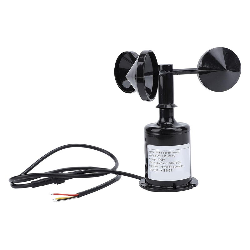 High Accuracy 5V Wind Speed Sensor Anemometer with 2 62ft Cable for Meteorology Outdoor Use - Image 1