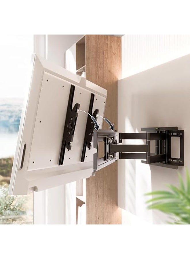 Universal TV Wall Mount for 40-75 Inches TVs - Swivel Tilting TV Bracket VESA 300x200 to 600x400mm - Black - Image 2