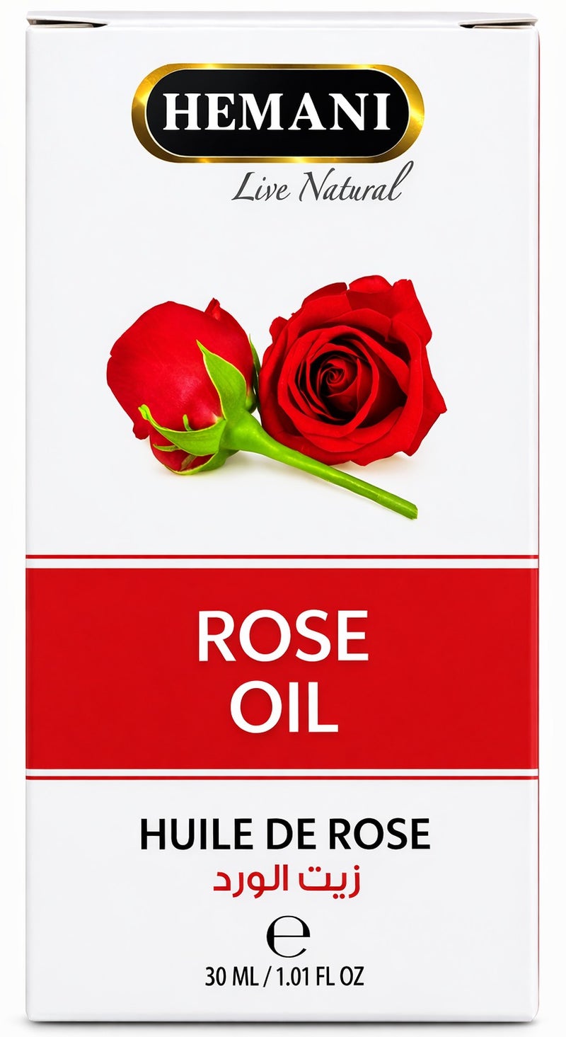 Hemani Rose Oil 30ml Pack of 3 | Natural Rose Oil for Skin, Hair & Massage | Multi-Purpose Aromatic Oil - Image 3