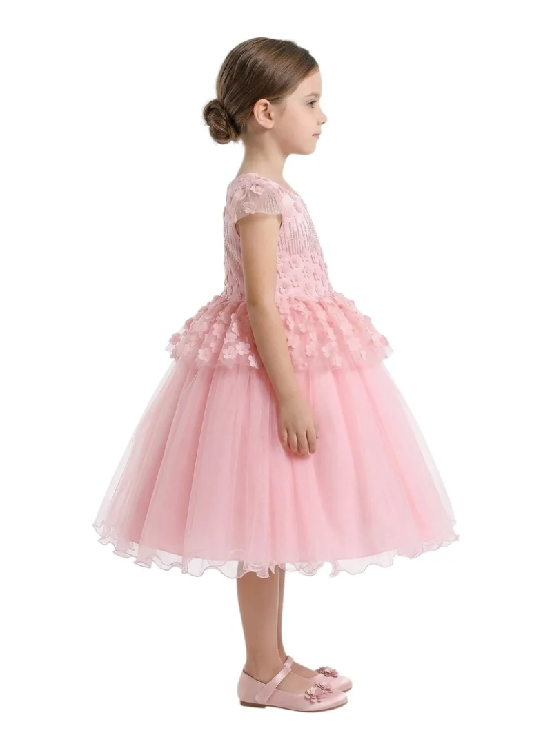 Bidani Girls' Ballgown with Peplum Detail