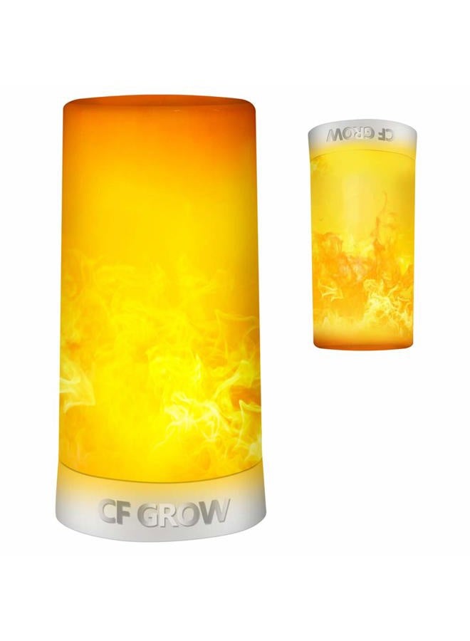 CFGROW LED Flame Effect Light,USB Rechargeable Flame Candle Waterproof Dimmable 4 Modes Lantern,Outdoor Flame Lamp with Gravity Sensing Effect&Magnetic Base,for Halloween Room Party Bar Decor - Image 1