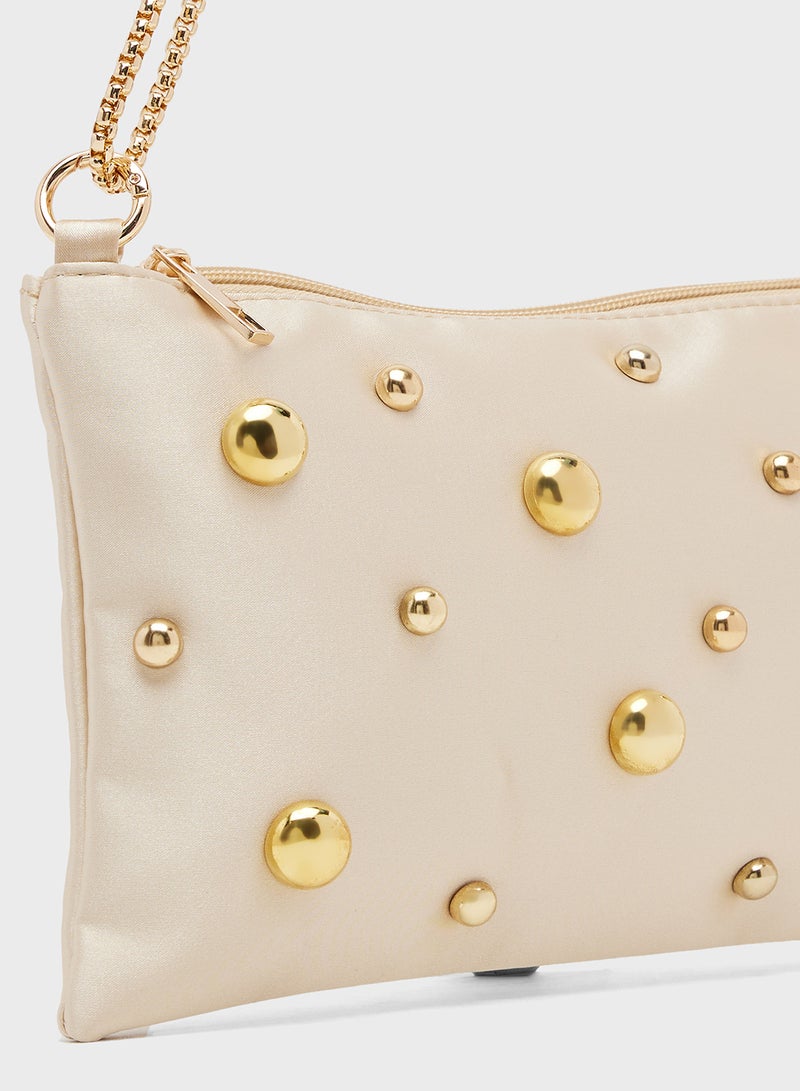Ginger Gold Sparkle Embellished Shoulder Bag - Image 4