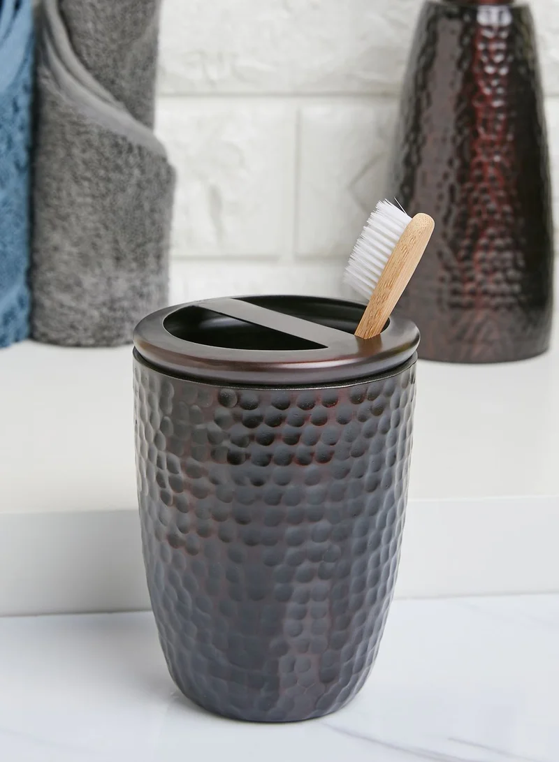 Premier Allegra Hammered Dark Bronze Toothbrush Holder