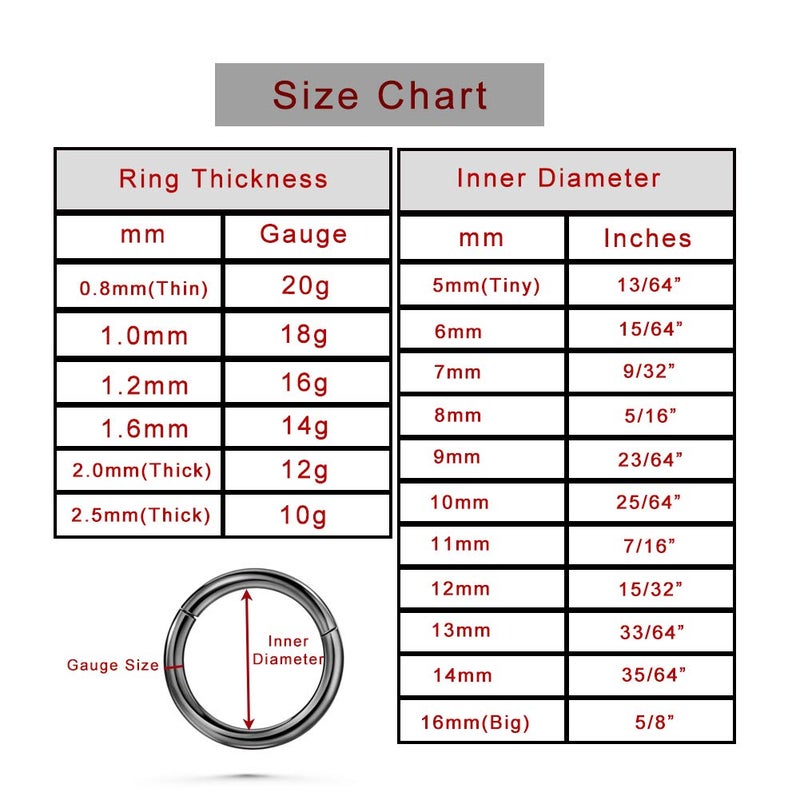 TDEBA 20/18/16G CZ Nose Rings Hoop, 316L Surgical Stainless Steel Cartilage Earring, Septum Clicker Ring, Daith Helix Rook Tragus Conch Lip Lobe Piercing Jewelry - Silver, Clear CZ, 20G 9mm - Image 5