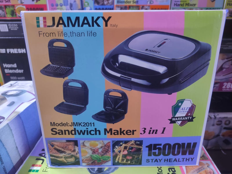 Jamaki 3 in 1 Sandwich Maker 1500W - JMK 2011
