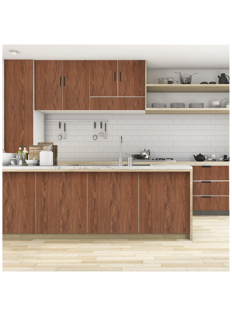 Anna 45cm x 2m Waterproof, Moisture-Proof, and Oil-Proof Faux Wood Grain Self-Adhesive Wallpaper for Home Renovation - Image 5