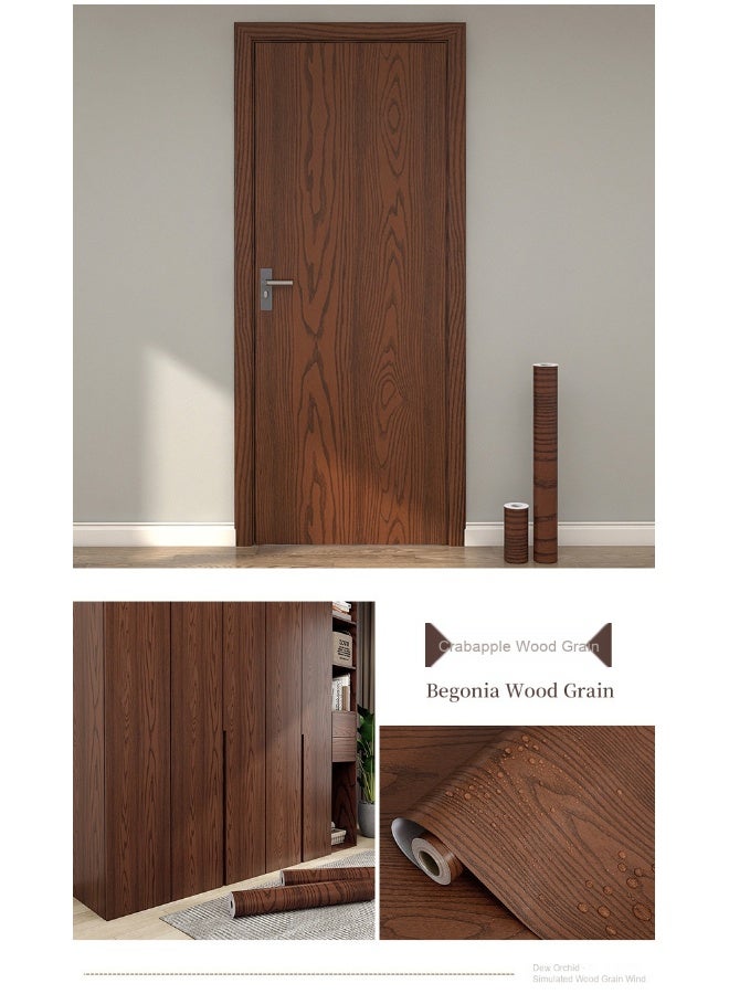 Anna 45cm x 2m Waterproof, Moisture-Proof, and Oil-Proof Faux Wood Grain Self-Adhesive Wallpaper for Home Renovation - Image 4