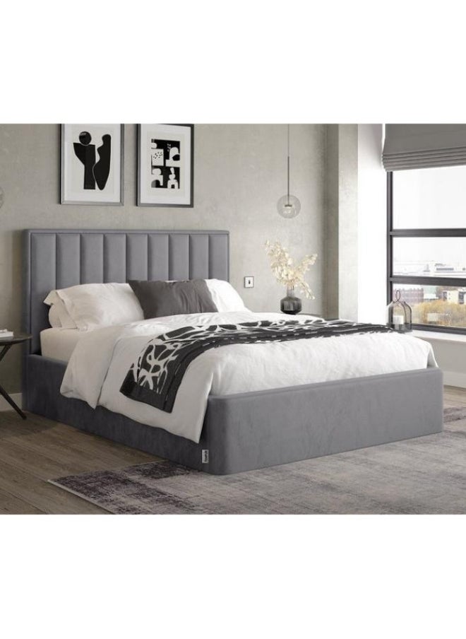 Soothe Snooze Upholstered Twin Size ( 120 X 200 ) Grey Color Bed - pzsku/Z58899177D17EF0C1387EZ/45/_/1730124410/db69727d-5b8f-49f5-a15f-6a62ce41171f