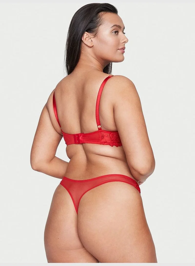 victoriassecret - invalid brand Floral Embroidered Thong Panty