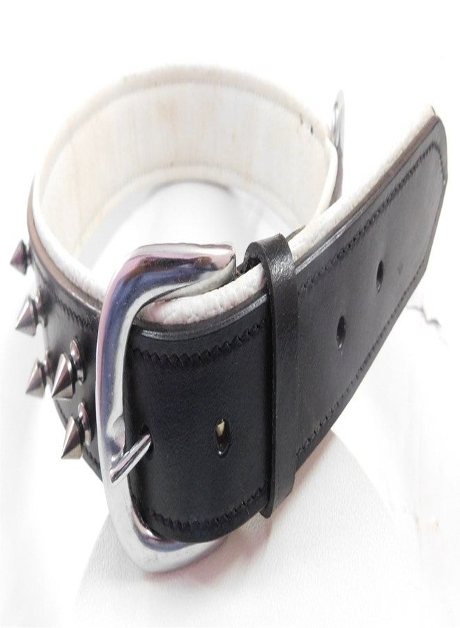 Skora Stylish Double Row Spike Pu Dog Collar 1.25 Inch - Black and White Size Medium - Image 1