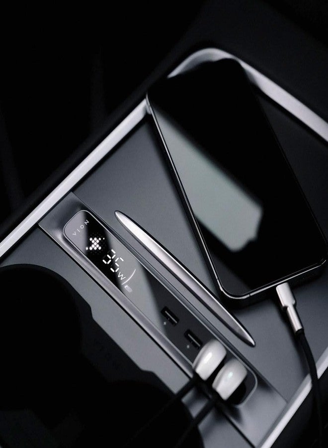 VION Model 3/Y Center Console Hub (Real-time Charging Data) - Fits 2024-2021 Model Y, 2023-2021 Model 3 - Display Turns on When Charging. - Image 2