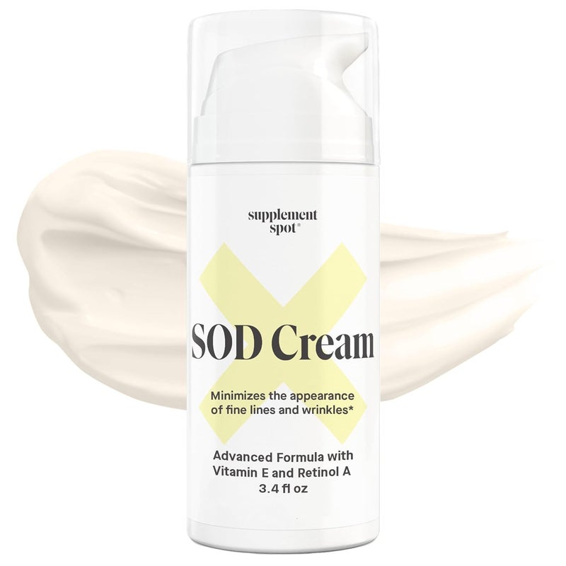 Superoxide Dismutase SOD Anti Aging Cream, Anti Aging Face Cream to Repair Fine Lines & Wrinkles for Smoother, Firmer & Younger Looking Skin, Superoxide Dismutase Face Moisturizer, 3.4 oz