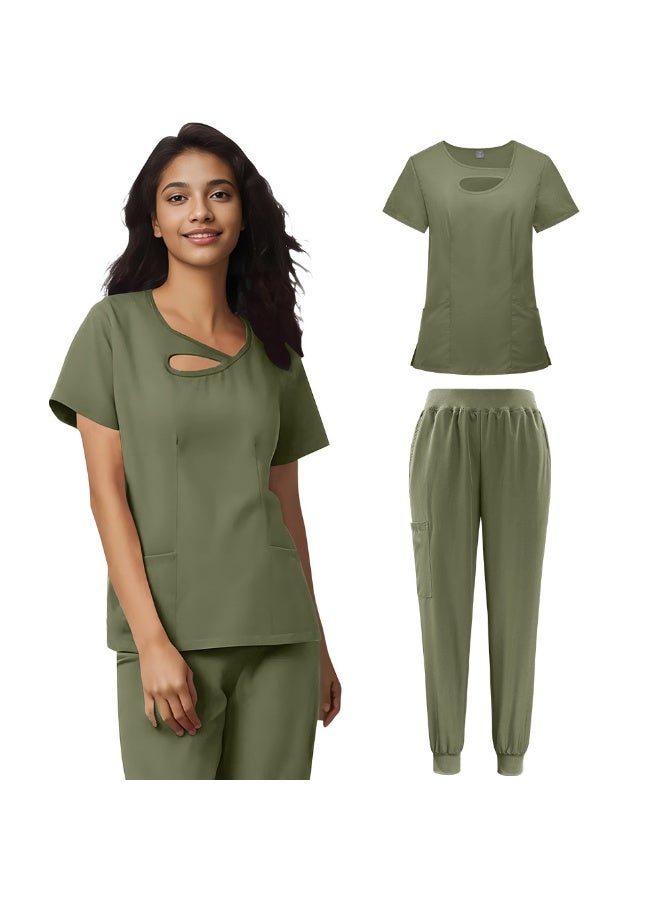 NIBEMINENT Design Nurse Uniform Set of Sweatshirts Clothes for Medical Women Beauty Salon Uniform Woman  Scrubs Uniforms Sets - Image 1
