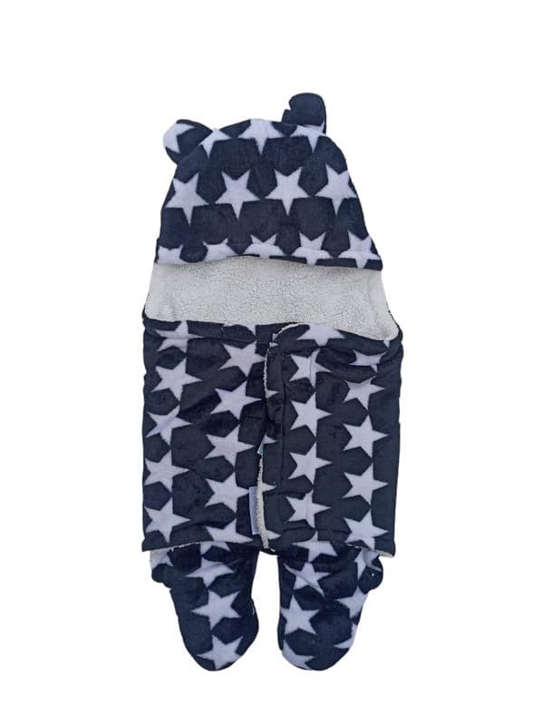 THE MODERN TREND THE MODERN TREND Youngster Blanket for Newborn Baby Hoodie Supersoft Wearable Wrapper for Baby Sleeping Bag for Baby Boys Girls - Image 1