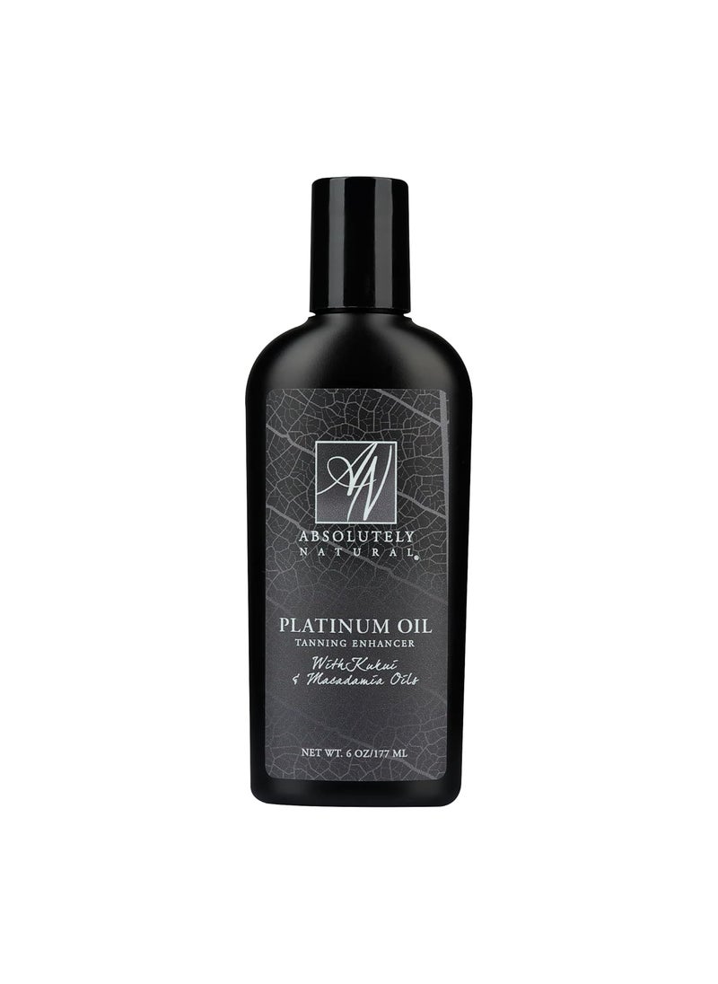 Absolutely Natural Platinum Dark Tanning Oil  Organic Suntan Lotion with Bronzer for Outdoors  Massages  Rose Hips  Aloe  6 Oz 