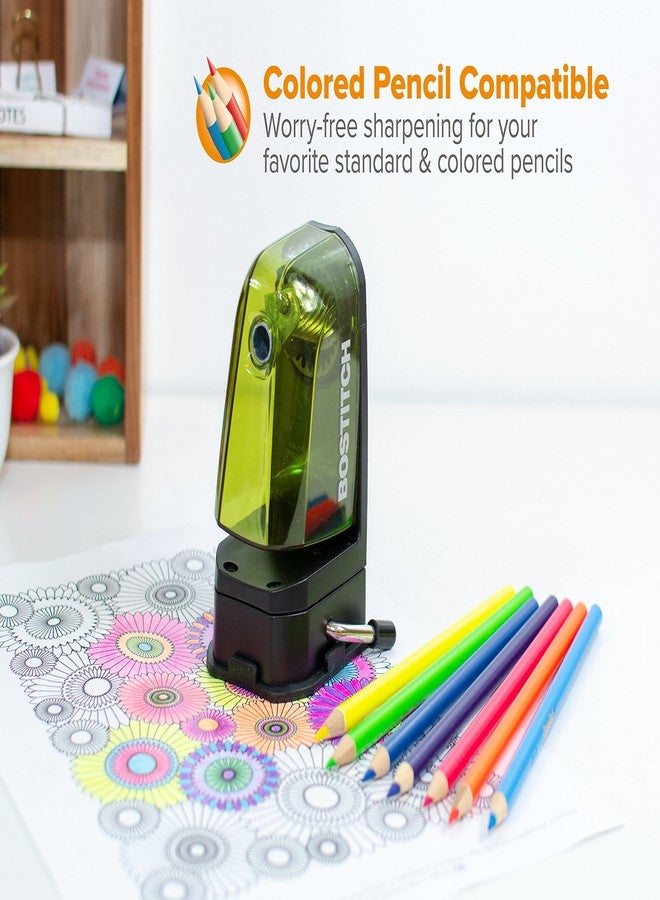 Bostitch Office Multi-Mount Manual Pencil Sharpener, Vacuum Mount or Screw Mount, Green (MPS2-GRN) (MPS2-Green) - Image 2
