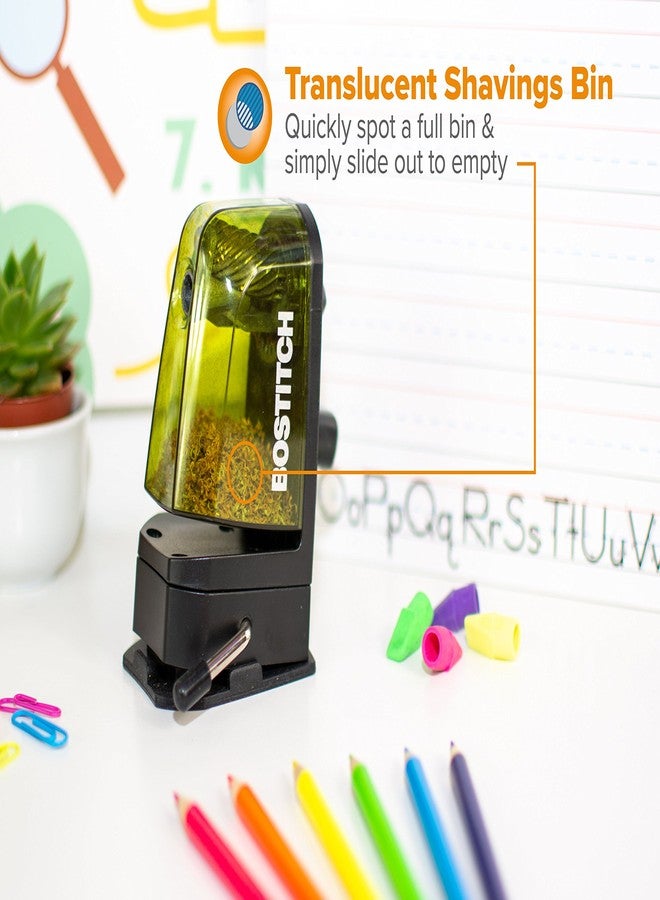 Bostitch Office Multi-Mount Manual Pencil Sharpener, Vacuum Mount or Screw Mount, Green (MPS2-GRN) (MPS2-Green) - Image 4