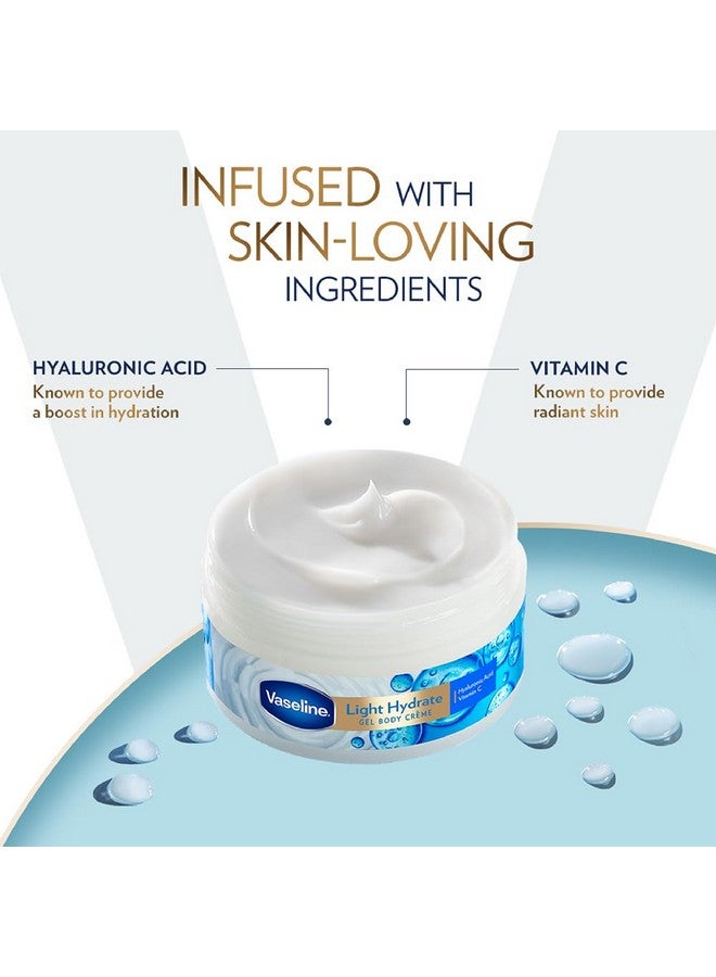 Vaseline Light Hydrate Gel Body Creme 180 G. Hyaluronic Acid & Vitamin C For Hydrated Radiant Skin - Image 5