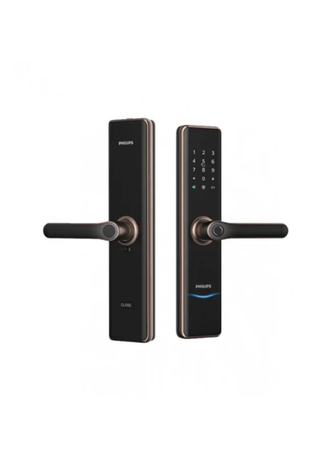 فيليبس قفل باب ذكي لحماية فائقة بتصميم أنيق نحاسي وأسود 60 ملم 7300-5HB-CO-60
