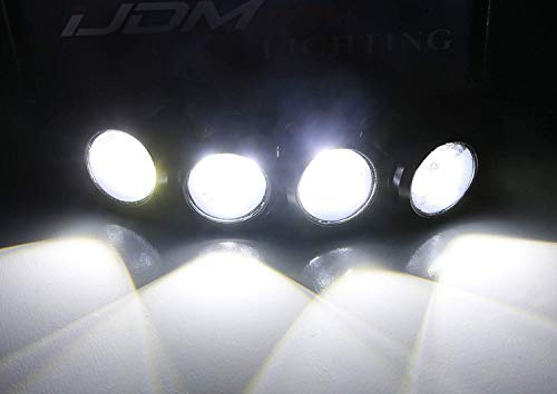 iJDMTOY 4pc Set Custom Retrofit Xenon White Front Grille Mesh Mount LED Lighting Kit Compatible with Trucks SUVs - Image 3