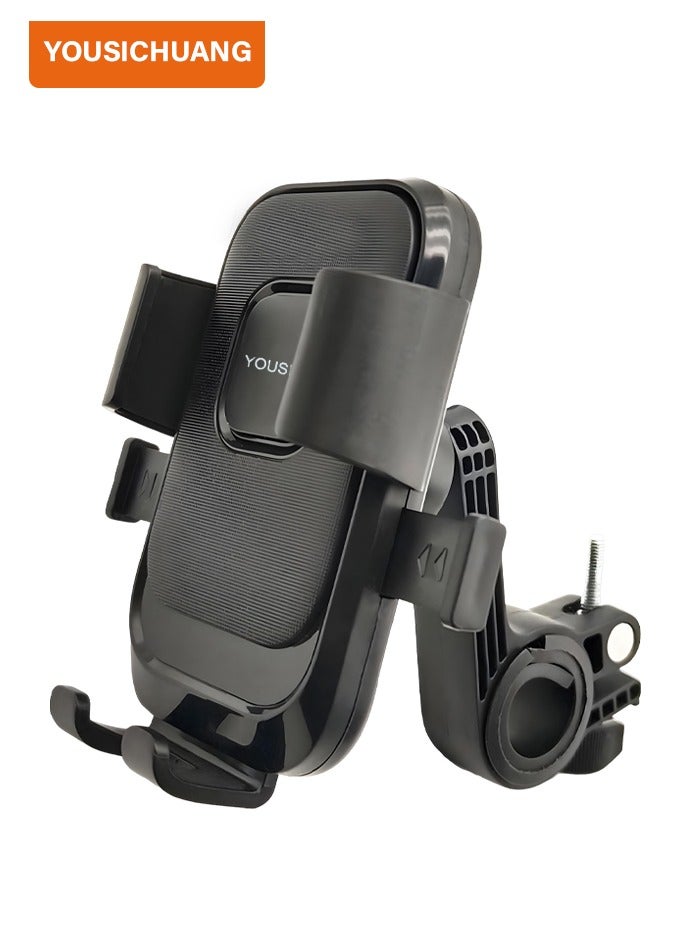 YOUSICHUANG YOUSICHUANG LW-Q3 Bicycle & Motorcycle Phone Holder – Handlebar Mount – Gravity Lock – 360° Rotation – One-Hand Operation – Universal Fit for 4.5–7 Inch Phones – Anti-Slip & Shockproof Design. - Image 2