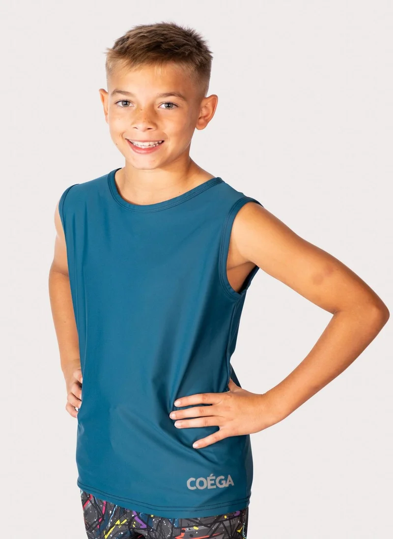 COEGA SUNWEAR COEGA Boys Youth Rashguard Sleeveless - Green Abstract Paint