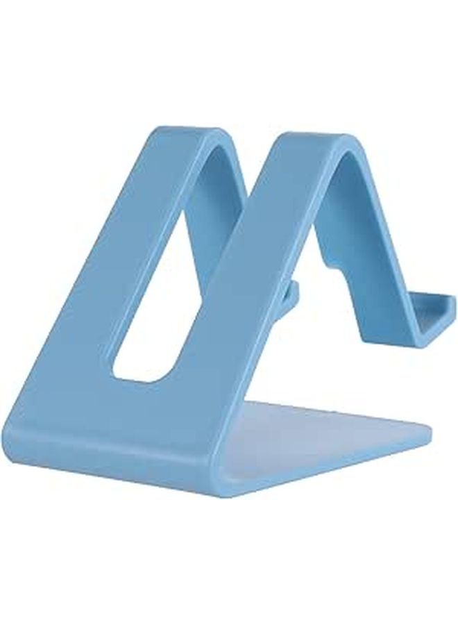 Blue Plastic Desktop Phone Stand Holder for Office Travel and Desk Tablet Bracket - Image 1
