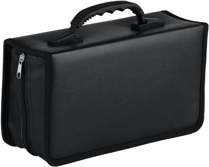 Large Capacity Pu Leather Cd Storage Binder for 128 Discs, Portable DVD Organizer for Home, Car, Office, Travel - Image 5
