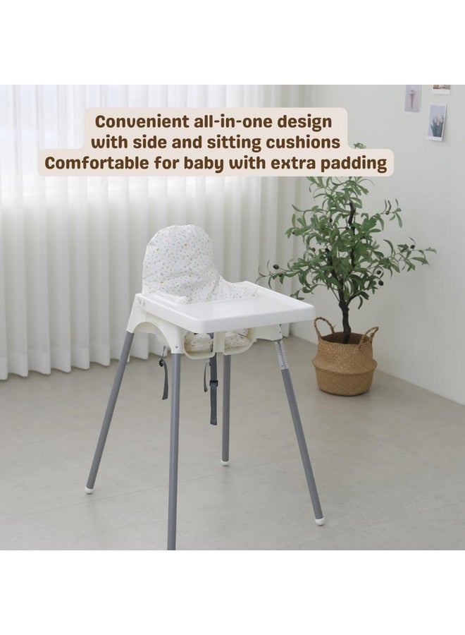Gembebe Waterproof High Chair Cushion for IKEA High Chair, One Piece with Sitting Cushion, Easy-Clean, Super Comfort (Little Birdie) - Image 3