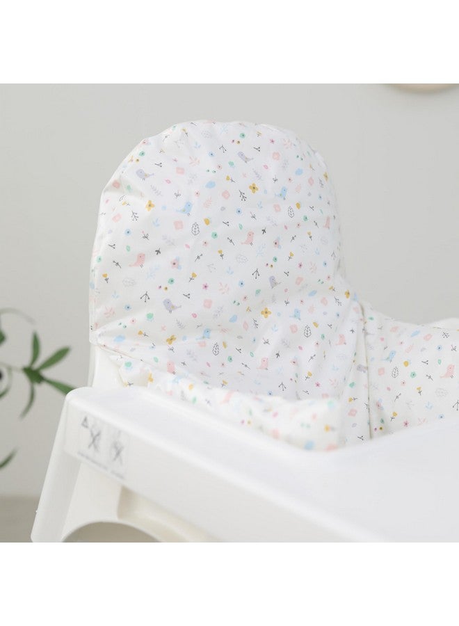 Gembebe Waterproof High Chair Cushion for IKEA High Chair, One Piece with Sitting Cushion, Easy-Clean, Super Comfort (Little Birdie) - Image 1