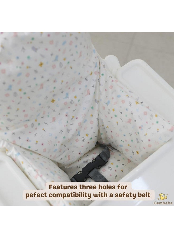 Gembebe Waterproof High Chair Cushion for IKEA High Chair, One Piece with Sitting Cushion, Easy-Clean, Super Comfort (Little Birdie) - Image 5